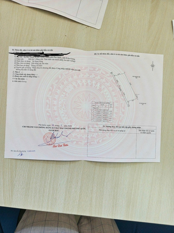 bán lô đất 4tr/m2 bãi thơm phú quốc DT 1000m2 mặt đường DT 973 083 2865 116
